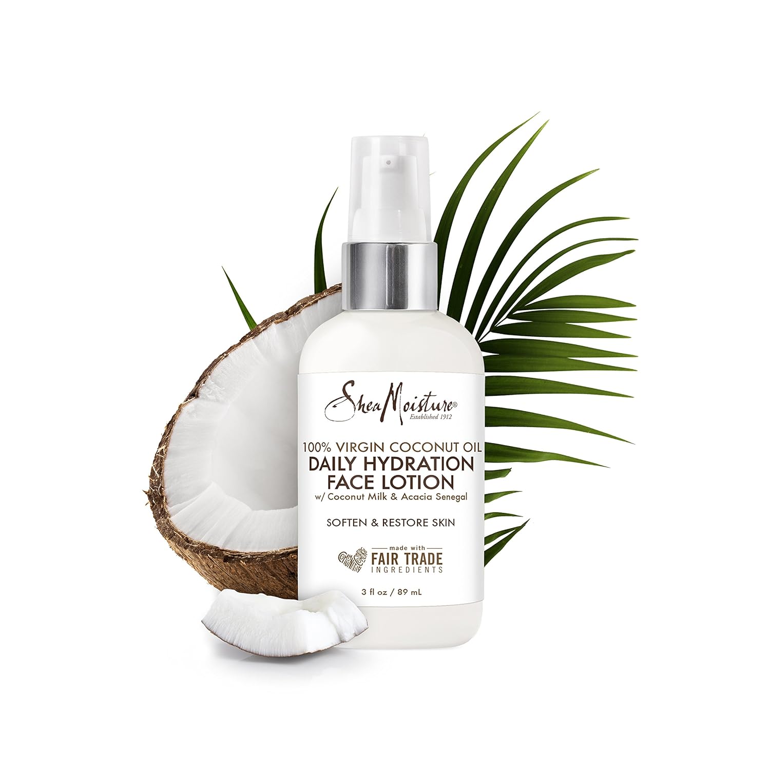 Sheamoisture Daily Hydration Face Lotion for All Skin Types 100% Virgin Coconut Oil for Daily Hydration 3oz